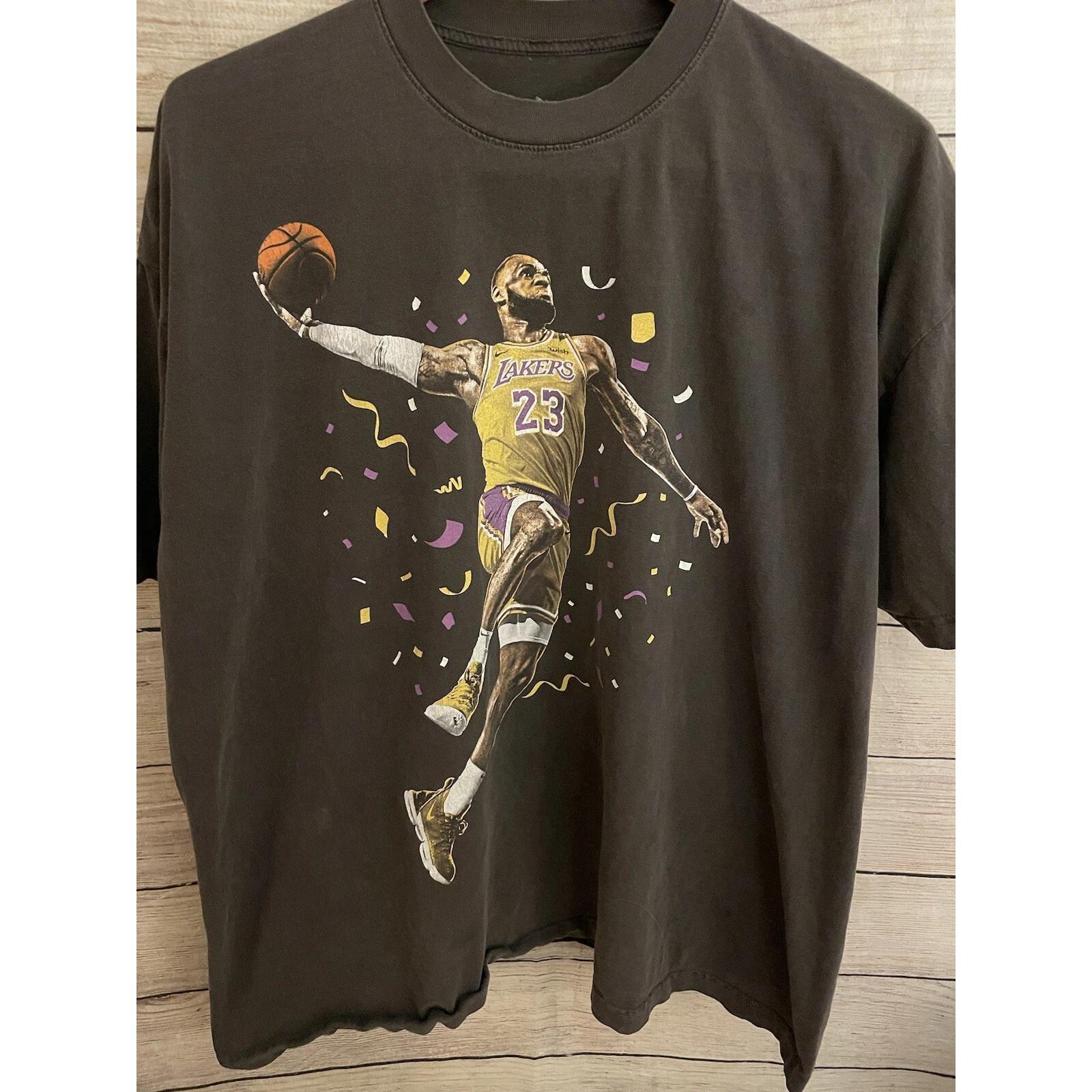Roder La Lebron James Gray All-Time Scoring Record T-Shirt La Lakers